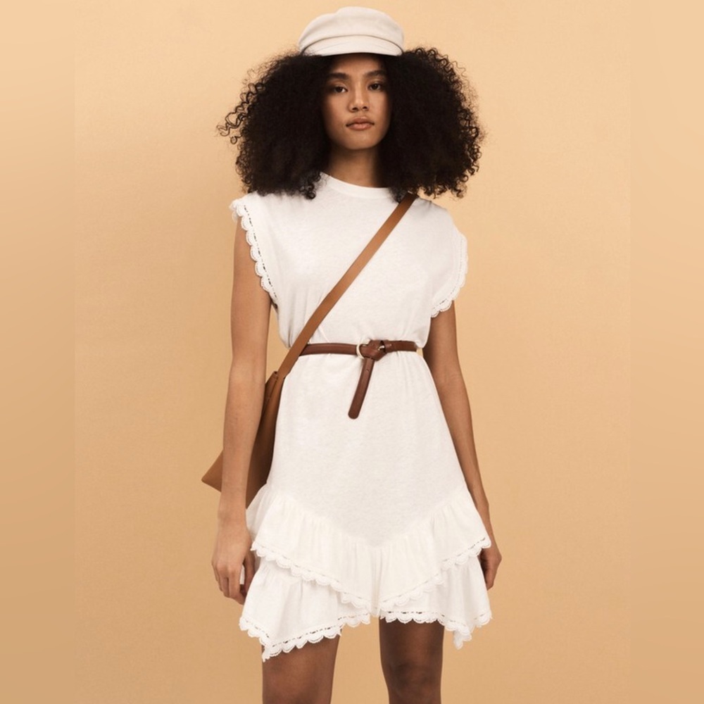 Derek Lam Jay Ruffle Hem‎ T-Shirt Dress - Picture 6 of 11